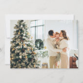 可愛いクリスマスツリーレッドグリーンボホ4枚 シーズンカード (裏面)