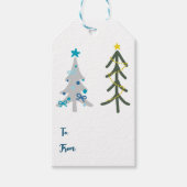 可愛いクリスマスツリー ギフトタグ (正面)