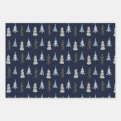 可愛いクリスマスツリー ラッピングペーパーシート (正面2)