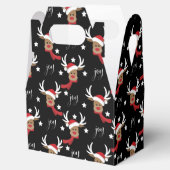 可愛いクリスマスディアビーフボックス – ゲーブル フェイバーボックス (オープン)