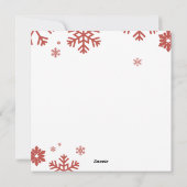 可愛いクリスマスディアー〔雄ジカの〕枝角とフローラクラウン シーズンカード (裏面)