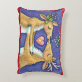 可愛いクリスマストインデナー、ロマンチックなキスwミスタントウ アクセントクッション (裏面(縦))