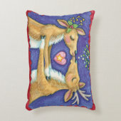 可愛いクリスマストインデナー、ロマンチックなキスwミスタントウ アクセントクッション (正面(垂直))