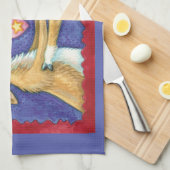 可愛いクリスマストインデナー、ロマンチックなキスwミスタントウ キッチンタオル (四つ折り)