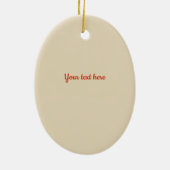 可愛いクリスマストボーイベルオーナメント セラミックオーナメント (裏面)