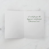 可愛いクリスマスドギー漫画 – 名前のカスタマイズ シーズンカード (内部)