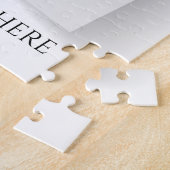 可愛いクリスマスドッグパーソナライズされた写真 ジグソーパズル (側面)