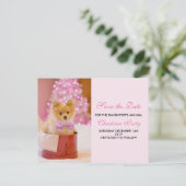 可愛いクリスマスドッグ写真保存日 ポストカード (スタンド正面)