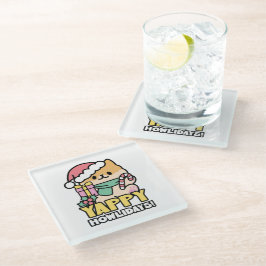 可愛いクリスマスドッグ – Yappy Howlidays ガラスコースター