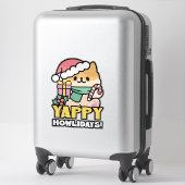 可愛いクリスマスドッグ – Yappy Howlidays シール (スーツケース)