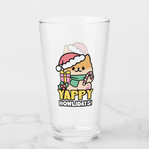 可愛いクリスマスドッグ – Yappy Howlidays タンブラーグラス