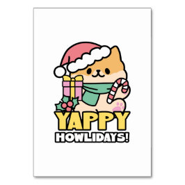 可愛いクリスマスドッグ – Yappy Howlidays テーブルナンバー