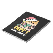可愛いクリスマスドッグ – Yappy Howlidays ノートパッド (回転)