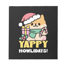 可愛いクリスマスドッグ – Yappy Howlidays ノートパッド