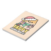 可愛いクリスマスドッグ – Yappy Howlidays ノートパッド (回転)