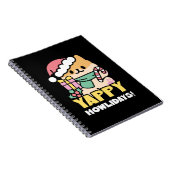 可愛いクリスマスドッグ – Yappy Howlidays ノートブック (右側)