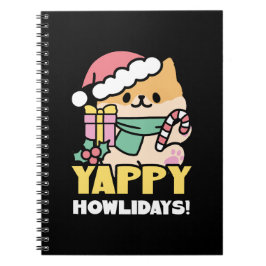 可愛いクリスマスドッグ – Yappy Howlidays ノートブック