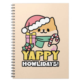 可愛いクリスマスドッグ – Yappy Howlidays ノートブック