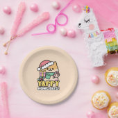 可愛いクリスマスドッグ – Yappy Howlidays ペーパープレート (パーティー)