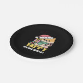 可愛いクリスマスドッグ – Yappy Howlidays ペーパープレート (アングル)