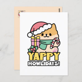 可愛いクリスマスドッグ – Yappy Howlidays ポストカード
