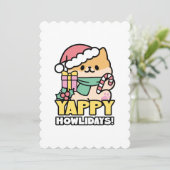 可愛いクリスマスドッグ – Yappy Howlidays 招待状 (スタンド正面)