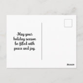 可愛いクリスマスネズミと木オンブルゴーニュ赤 ポストカード (裏面)