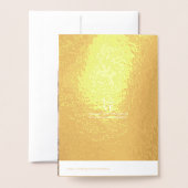 可愛いクリスマスバニー雪の夜の星空の写真 箔カード (裏面封筒付き)