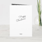 可愛いクリスマスパイン枝スノーフレーク犬の写真 カード (裏面)