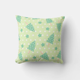 可愛いクリスマスパターン緑 クッション