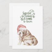 可愛いクリスマスパピードグスクリスマスウォーター色 シーズンカード (正面/裏面)