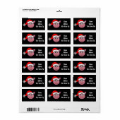 *可愛いクリスマスピギー" (フォント*付) ラベル (フルシート)