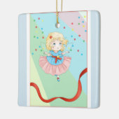 可愛いクリスマスフェアリー セラミックオーナメント (左)