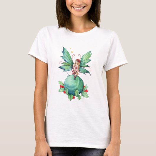 可愛いクリスマスフェアリーTシャツ Tシャツ (正面)