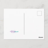 可愛いクリスマスフラミンゴのビーチ パーソナライズされた ポストカード (裏面)