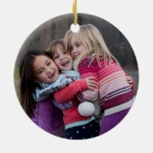 可愛いクリスマスベアの写真 セラミックオーナメント (裏面)