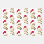 可愛いクリスマスペットラッピング紙シート ラッピングペーパーシート (正面3)