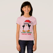 可愛いクリスマスペンギン私は短くはない私は小妖精や小人サイズ Tシャツ (正面フル)