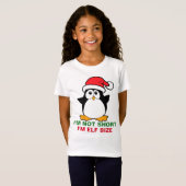 可愛いクリスマスペンギン私は短くはない私は小妖精や小人サイズ Tシャツ (正面フル)