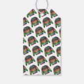 可愛いクリスマスホリーベリー醜いクリスマスセーター ギフトタグ (裏面)