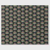 可愛いクリスマスホリーベリー醜いクリスマスセーター ラッピングペーパー (フラット)