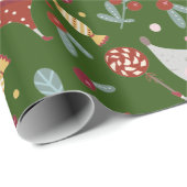 可愛いクリスマスマウスパターン ラッピングペーパー (ロールコーナー)