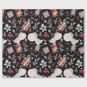 可愛いクリスマスマウスパターン ラッピングペーパー (フラット)