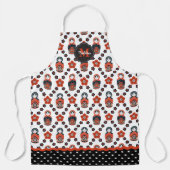 可愛いクリスマスマトリョシカのネスティングドール エプロン (正面)