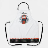 可愛いクリスマスマトリョシカのネスティングドール エプロン (正面)