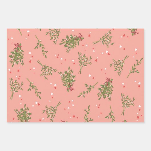 可愛いクリスマスミスタントーキスをするクリスマス品種 ラッピングペーパーシート (正面3)