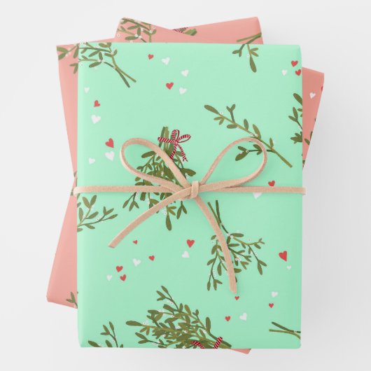 可愛いクリスマスミスタントーキスをするクリスマス品種 ラッピングペーパーシート (インサイチュ)