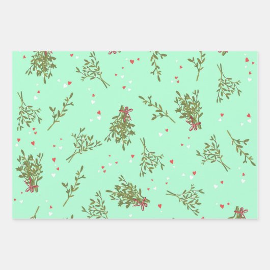 可愛いクリスマスミスタントーキスをするクリスマス品種 ラッピングペーパーシート (正面)