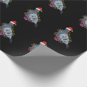 可愛いクリスマスライトハト着てクリスマスハット – Pi ラッピングペーパー (角)