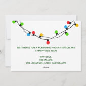 可愛いクリスマスライト子供の写真 シーズンカード (裏面)